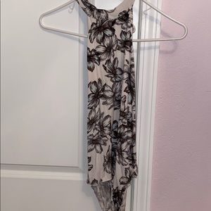 Open back flower bodysuit